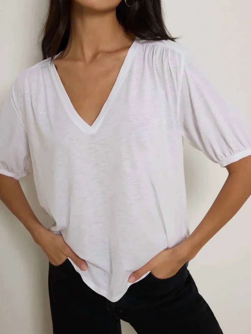 Nation Ltd - Edie Shirred Shoulder Top Small